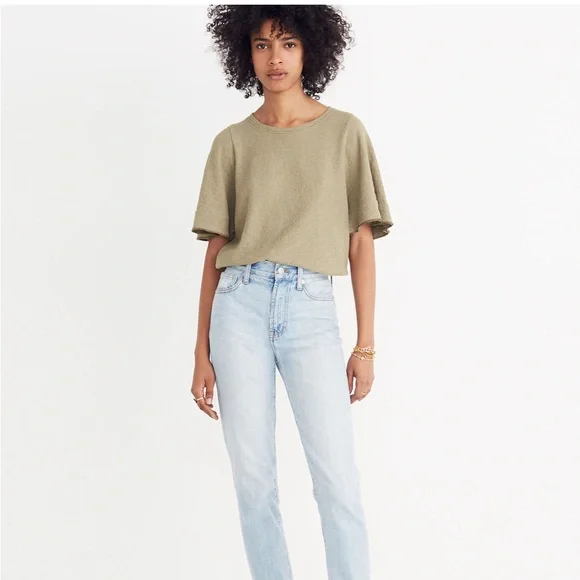Madewell Texture & Thread Flutter-Sleeve Top - Picture 2 of 10